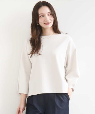 ＜MK MICHEL KLEIN (Women)＞コットンポンチカットソー／洗える