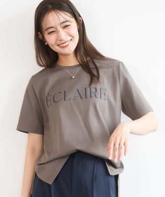 ＜MK MICHEL KLEIN (Women)＞ニュアンス配色コットンロゴＴシャツ／洗える