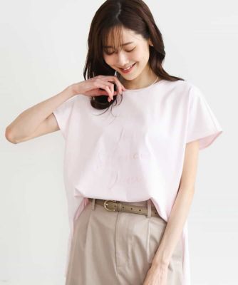 洗える］ニュアンスロゴ フレンチスリーブTシャツ | MK MICHEL KLEIN