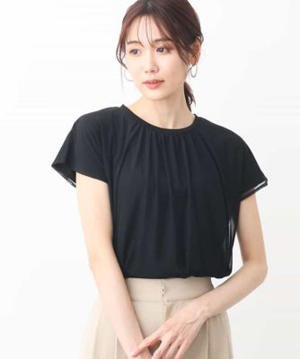 ＜MK MICHEL KLEIN (Women)＞シアーチュールカットソー／洗える