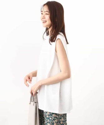 ※販売中止※ふくれカットジャガード　テントラインシルエットカットソー／洗える