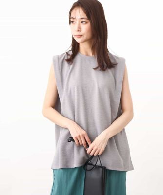 ※販売中止※ふくれカットジャガード　テントラインシルエットカットソー／洗える