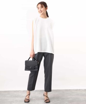※販売中止※ふくれカットジャガード　テントラインシルエットカットソー／洗える