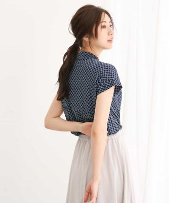 ＜MK MICHEL KLEIN (Women)＞スウィングタイデザイン柄カットソー／洗える