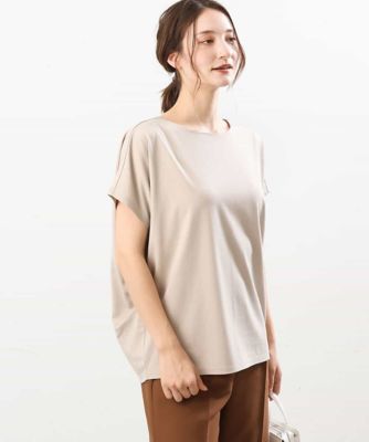 ＜MK MICHEL KLEIN (Women)＞半袖ポンチカットソー／洗える