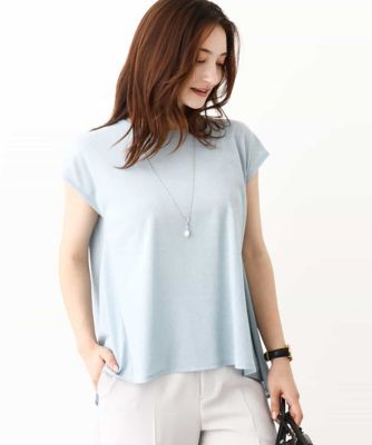 ＜MK MICHEL KLEIN (Women)＞ジャージーラメＴシャツ／洗える