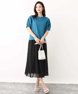 ツイストスリーブカットソー／洗える | MK MICHEL KLEIN (Women