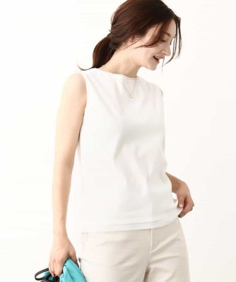 ＜MK MICHEL KLEIN (Women)＞シルケットフライス　ノースリーブカットソー／洗える