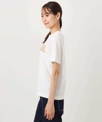 tシャツ イニシャル刺繍コットンTシャツ/UVカット/接触冷感/洗える レディース イニシャル刺繍コットンTシャツ／UVカット／接触冷感／洗える