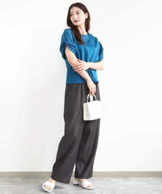 MK MICHEL  / エムケーミッシェルクラン タックスリーブポンチカットソー/接触冷感/洗える エムケー ミッシェルクラン MK MICHEL KLEIN タックスリーブ