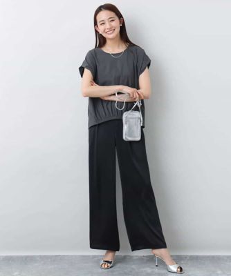MK MICHEL  / エムケーミッシェルクラン フレンチスリーブジャージーカットソー/接触冷感/速乾/洗える フレンチスリーブジャージーカットソー/接触冷感/速乾/洗える（T
