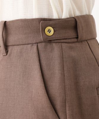 パウダーツイルストレッチワイドパンツ／洗える