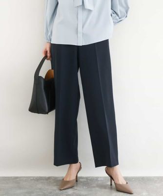 ＜MK MICHEL KLEIN (Women)＞ダブルクロス　セミワイドパンツ／セットアップ対応／洗える