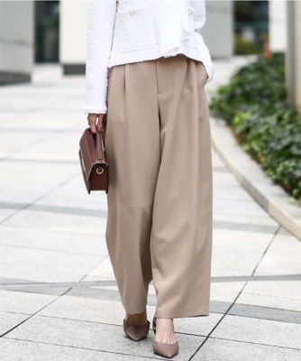 ＜MK MICHEL KLEIN (Women)＞バレルシルエットパンツ／洗える