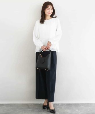 2タックストレートワイドパンツ／洗える | MK MICHEL KLEIN (Women