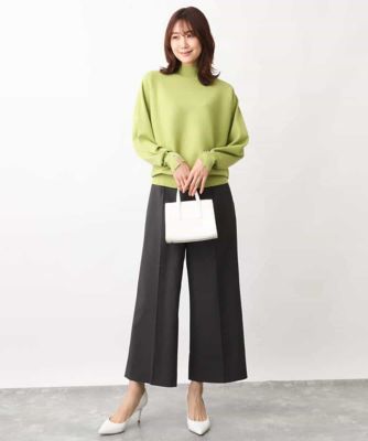 ストレッチワイドクロップドパンツ／洗える | MK MICHEL KLEIN (Women