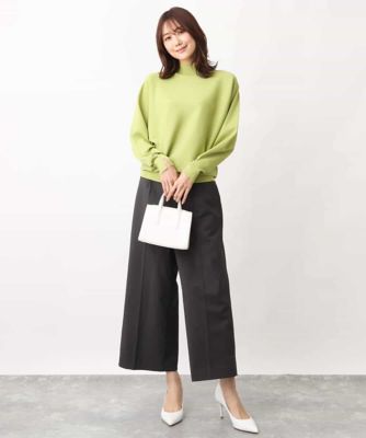 ストレッチワイドクロップドパンツ／洗える | MK MICHEL KLEIN (Women