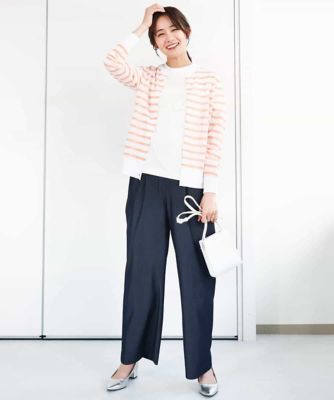 デニムライクワイドパンツ／洗える