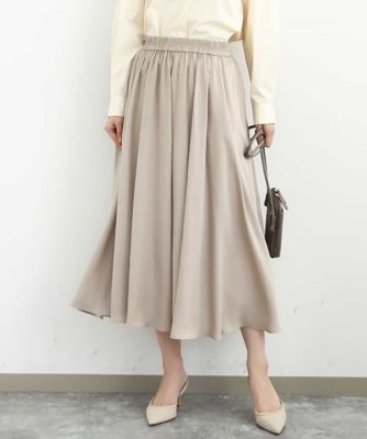 ＜MK MICHEL KLEIN (Women)＞サテンガウチョパンツ／接触冷感／ＵＶカット／洗える