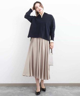 サテンガウチョパンツ／接触冷感／UVカット／洗える | MK MICHEL