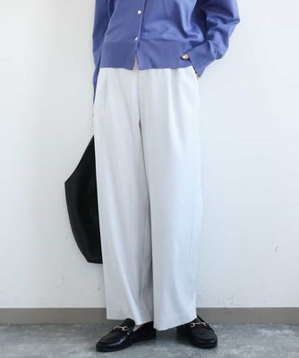 ＜MK MICHEL KLEIN (Women)＞ＴＲストレッチワイドパンツ／洗える