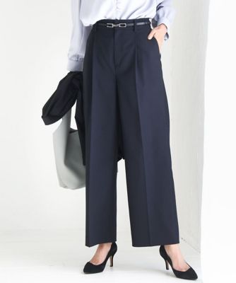 ＜MK MICHEL KLEIN (Women)＞ドライタッチストレッチ　ワイドパンツ／イージーケア／洗える