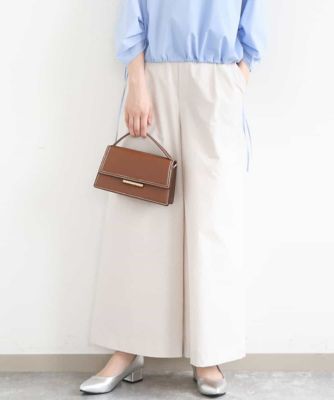 MK MICHEL KLEIN (Women)/エムケーミッシェルクラン ストレッチツイル　プルオンワイドパンツ／撥水／洗える