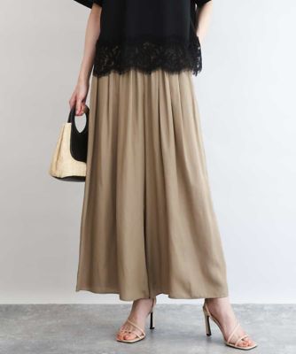 ＜MK MICHEL KLEIN (Women)＞［ＵＶカット／接触冷感／洗える］サテンワイドパンツ