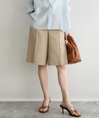 ＜MK MICHEL KLEIN (Women)＞［洗える］リネンライクストレッチ　ショートパンツ