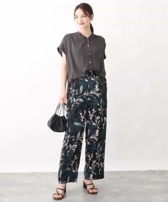 ボタニカル柄ワイドパンツ／洗える | MK MICHEL KLEIN (Women  