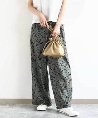 ＜MK MICHEL KLEIN (Women)＞フラワー柄ワイドパンツ／洗える