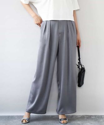 ＜MK MICHEL KLEIN (Women)＞２タックワイドパンツ／洗える
