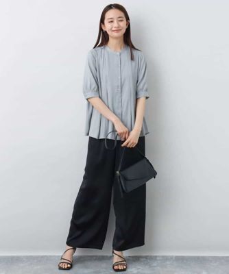２タックワイドパンツ／洗える