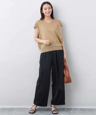 ２タックワイドパンツ／洗える