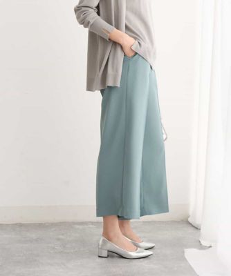 ＜MK MICHEL KLEIN (Women)＞ワイドクロップドパンツ／洗える