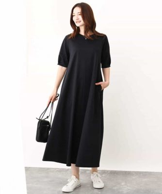 ランタンスリーブＡラインワンピース／洗える