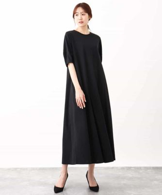 ランタンスリーブＡラインワンピース／洗える