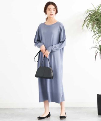 洗える バックスリットデザイン ニットワンピース 三越伊勢丹オンラインストア 公式