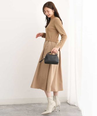 ＜MK MICHEL KLEIN (Women)＞ドッキングデザインワンピース／洗える