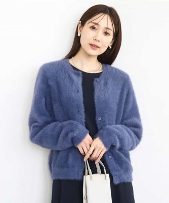 MK MICHEL KLEIN (Women)/エムケーミッシェルクラン フェザーニットカーディガン/洗える 55ブルー トップス【三越伊勢丹/公式】