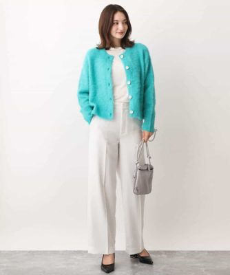 美品 MK MICHEL KLEIN ふわふわカラーニットカーディガン/洗える 美品 MK MICHEL KLEIN ふわふわカラーニットカーディガン/洗える
