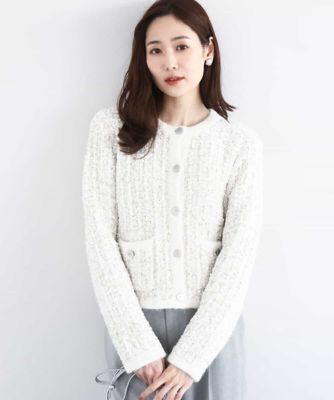 ツイードニットジャケット／洗える | MK MICHEL KLEIN (Women