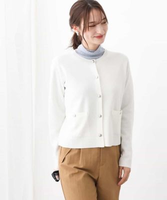 ＜MK MICHEL KLEIN (Women)＞ミラノリブニットカーディガン／洗える