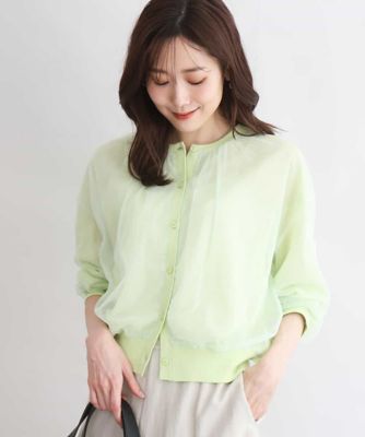 ＜MK MICHEL KLEIN (Women)＞［洗える］チュールシアーニットカーディガン