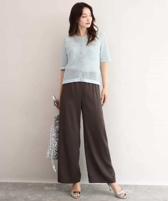 洗える］メッシュ編み半袖ジャケットライクニット | MK MICHEL KLEIN