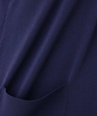 ロング丈ニットジレ／洗える