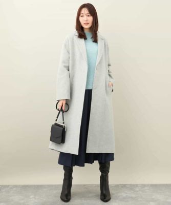 ウールモッサ　ロングチェスターコート