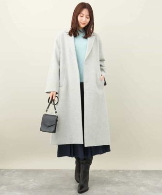 ウールモッサ　ロングチェスターコート