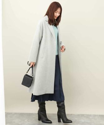 ウールモッサ　ロングチェスターコート