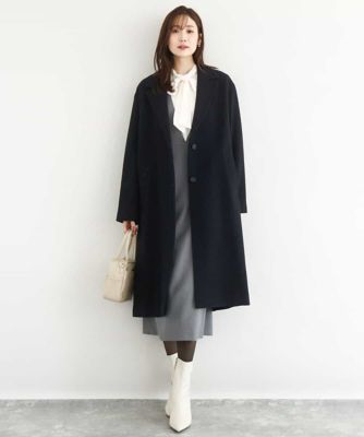 MK MICHEL KLEIN (Women)/エムケーミッシェルクラン [超軽量]エアリアルウール チェスターコート 57ネイビー コート・ジャケット【三越伊勢丹/公式】